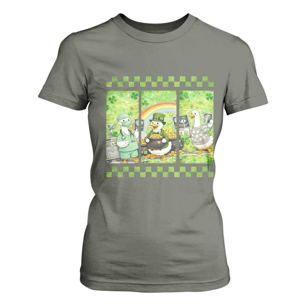 Funny Goose Radiologic Technologist T Shirt For Women St Patricks Day Gift TS12 Military Green Print Your Wear