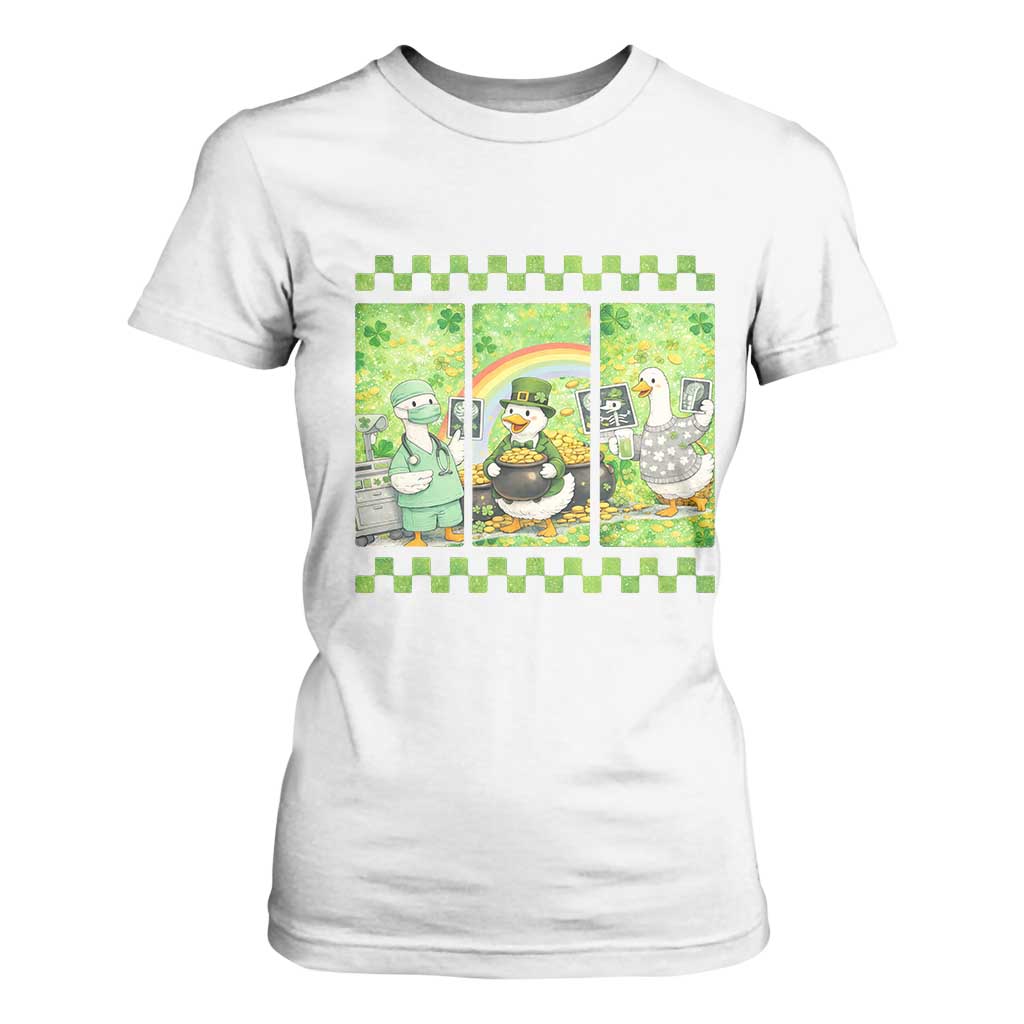 Funny Goose Radiologic Technologist T Shirt For Women St Patricks Day Gift TS12 White Print Your Wear