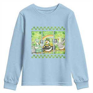 Funny Goose Radiologic Technologist Youth Sweatshirt St Patricks Day Gift TS12 Light Blue Print Your Wear