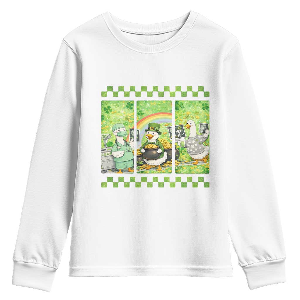 Funny Goose Radiologic Technologist Youth Sweatshirt St Patricks Day Gift TS12 White Print Your Wear