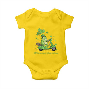 Funny Irish Frog Off To Commit Foolery Baby Onesie St Patricks Day Gift TS12 Daisy Print Your Wear