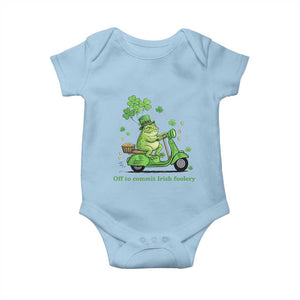 Funny Irish Frog Off To Commit Foolery Baby Onesie St Patricks Day Gift TS12 Light Blue Print Your Wear