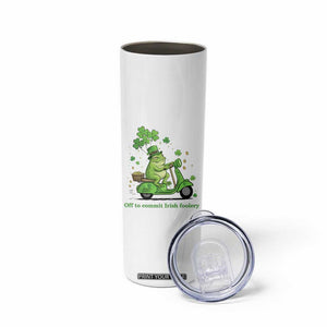 Funny Irish Frog Off To Commit Foolery Skinny Tumbler St Patricks Day Gift TS12 Print Your Wear
