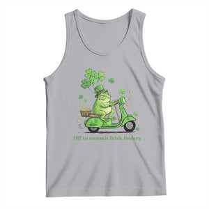 Funny Irish Frog Off To Commit Foolery Tank Top St Patricks Day Gift TS12 Athletic Heather Print Your Wear