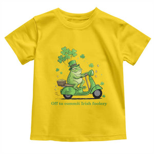 Funny Irish Frog Off To Commit Foolery Toddler T Shirt St Patricks Day Gift TS12 Daisy Print Your Wear