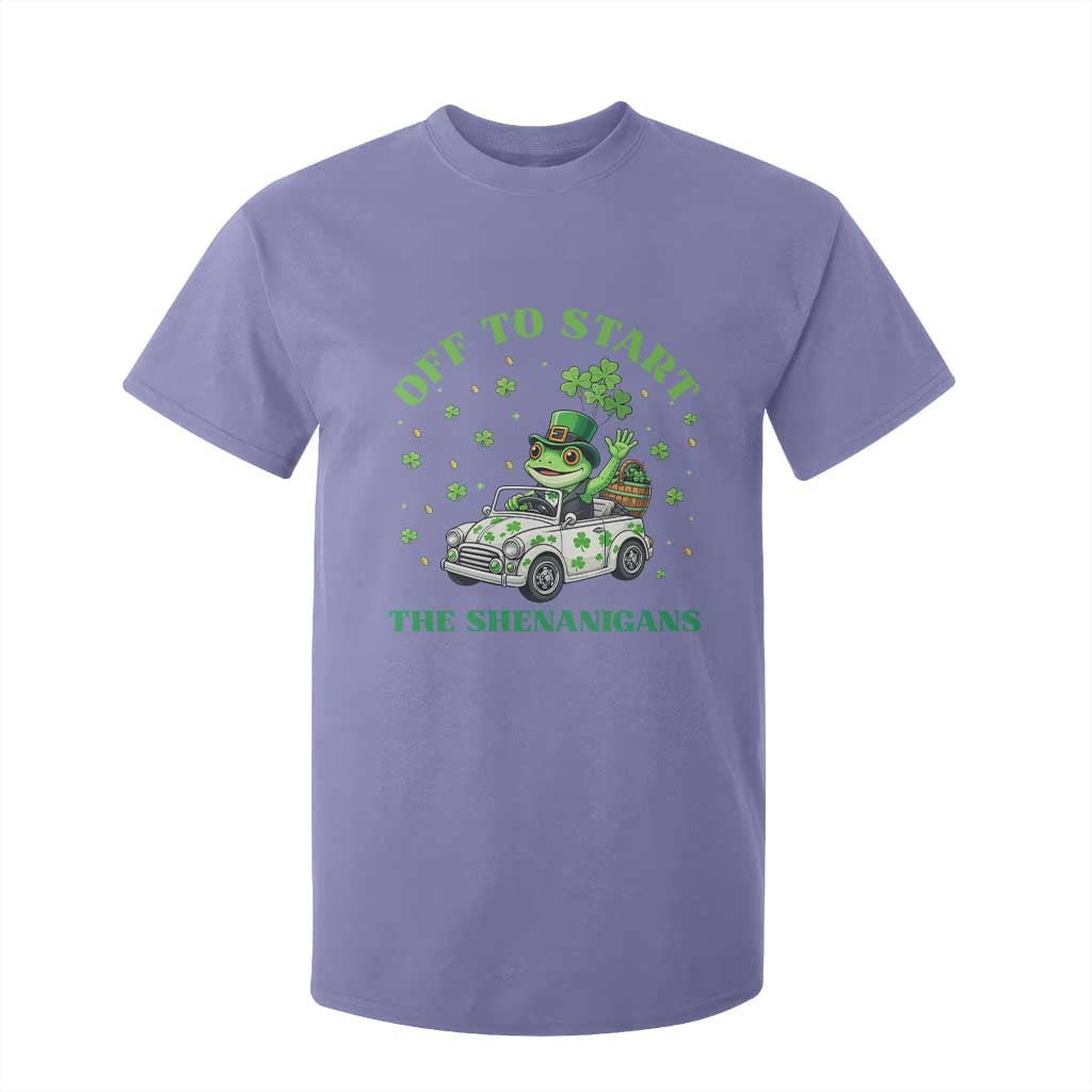 Off To Start The Shenanigans T Shirt For Kid St Patricks Day Frog TS12 Violet Print Your Wear