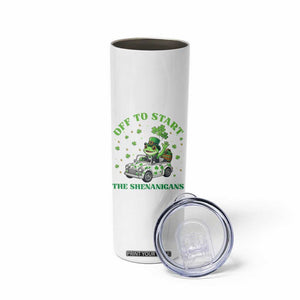 Off To Start The Shenanigans Skinny Tumbler St Patricks Day Frog TS12 Print Your Wear