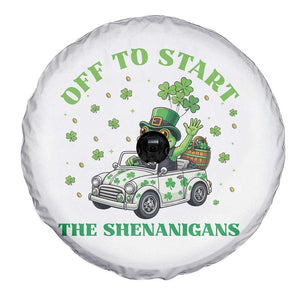Off To Start The Shenanigans Spare Tire Cover St Patricks Day Frog TS12 Print Your Wear