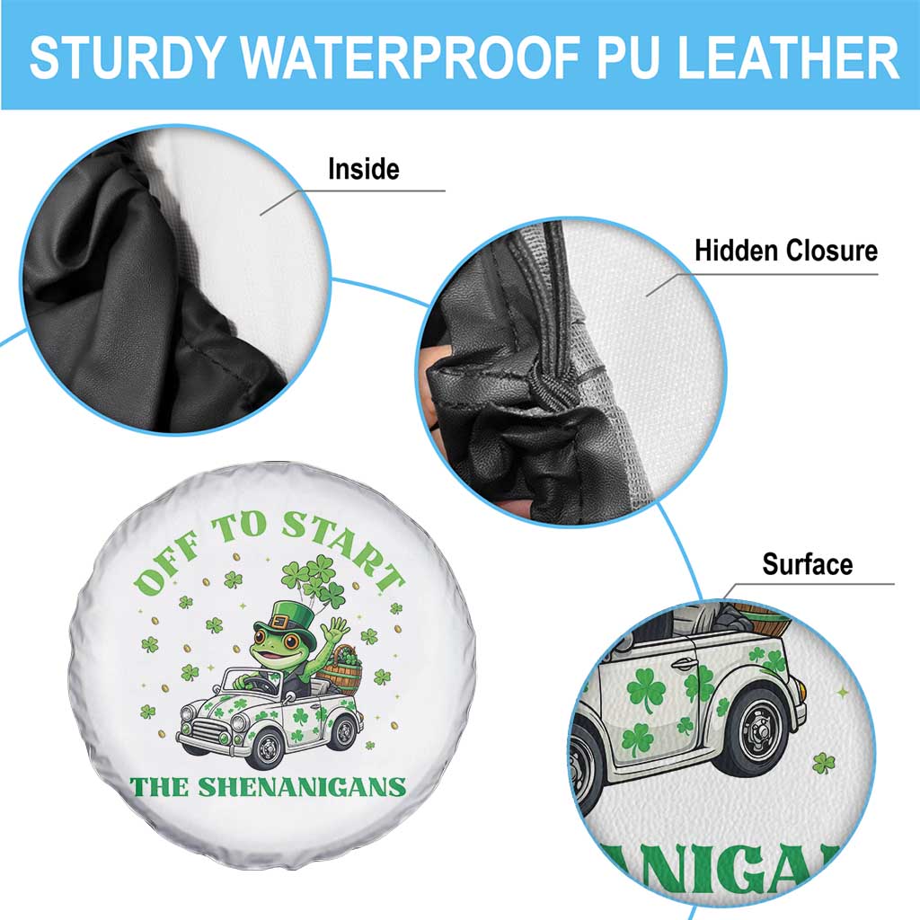 Off To Start The Shenanigans Spare Tire Cover St Patricks Day Frog TS12 Print Your Wear