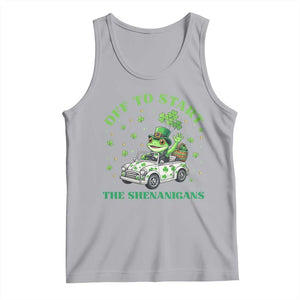 Off To Start The Shenanigans Tank Top St Patricks Day Frog TS12 Athletic Heather Print Your Wear