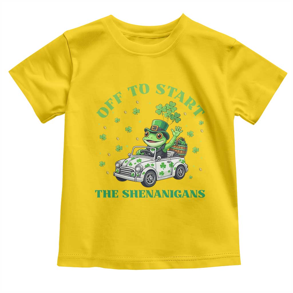 Off To Start The Shenanigans Toddler T Shirt St Patricks Day Frog TS12 Daisy Print Your Wear