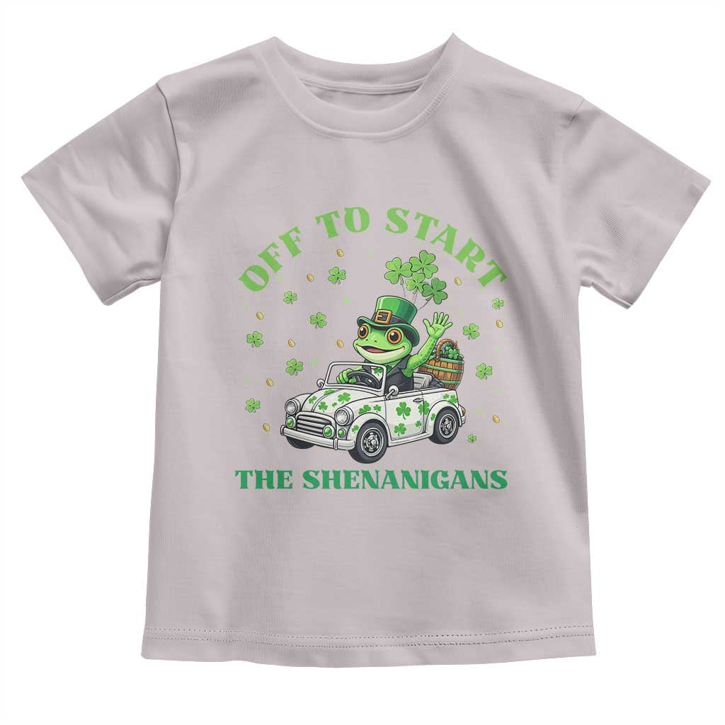 Off To Start The Shenanigans Toddler T Shirt St Patricks Day Frog TS12 Ice Gray Print Your Wear