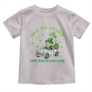 Off To Start The Shenanigans Toddler T Shirt St Patricks Day Frog TS12 Ice Gray Print Your Wear