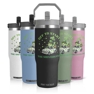 Off To Start The Shenanigans Flip Straw Tumbler St Patricks Day Frog TS12 Print Your Wear