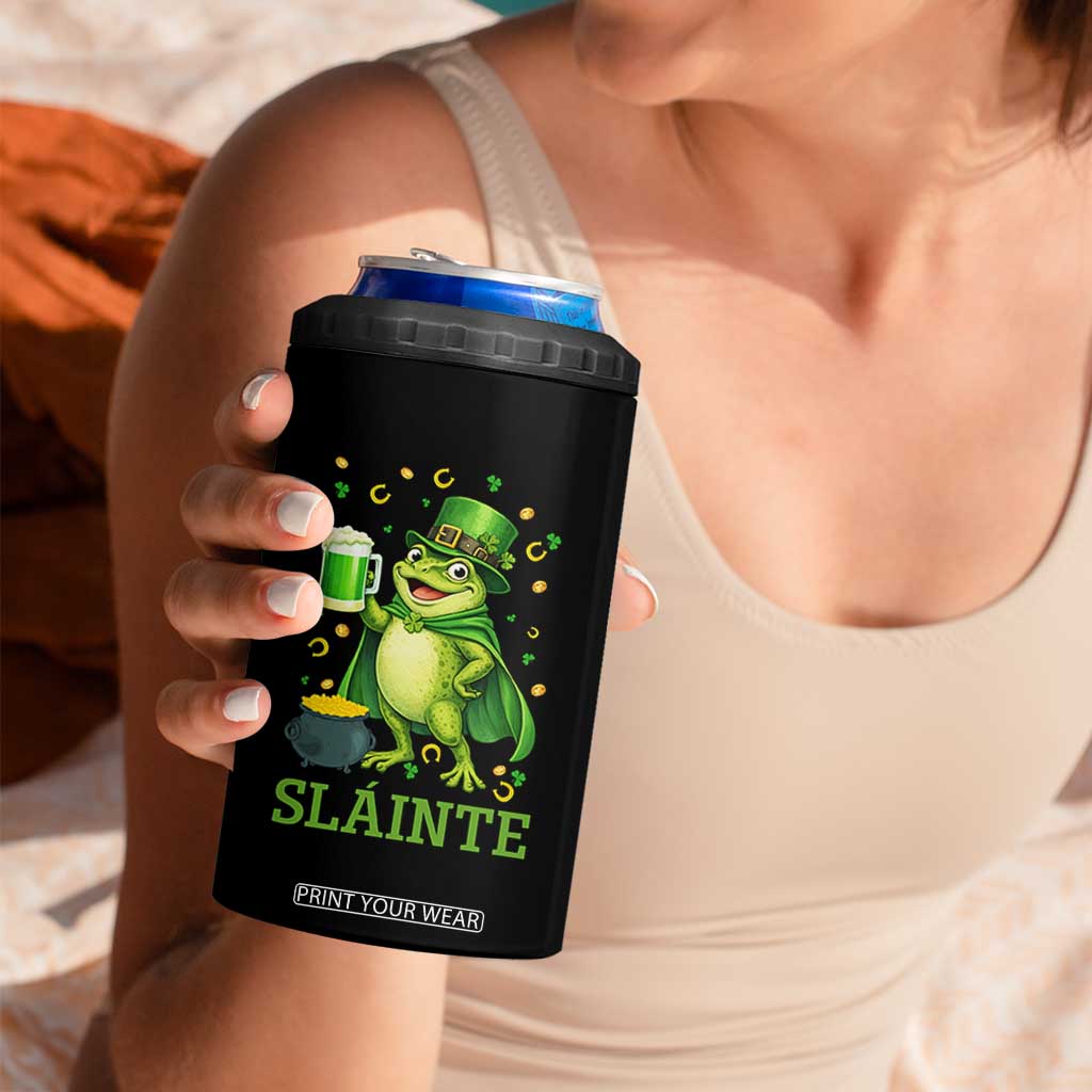 Funny Slainte Irish Frog Beer St Patricks Day 4 in 1 Can Cooler Tumbler TS12 Print Your Wear