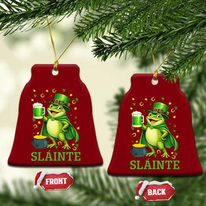 Funny Slainte Irish Frog Beer St Patricks Day Ceramic Ornament TS12 Print Your Wear
