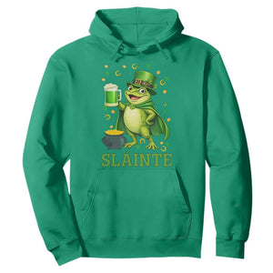 Funny Slainte Irish Frog Beer St Patricks Day Hoodie TS12 Irish Green Print Your Wear