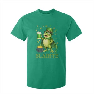 Funny Slainte Irish Frog Beer St Patricks Day T Shirt For Kid TS12 Irish Green Print Your Wear