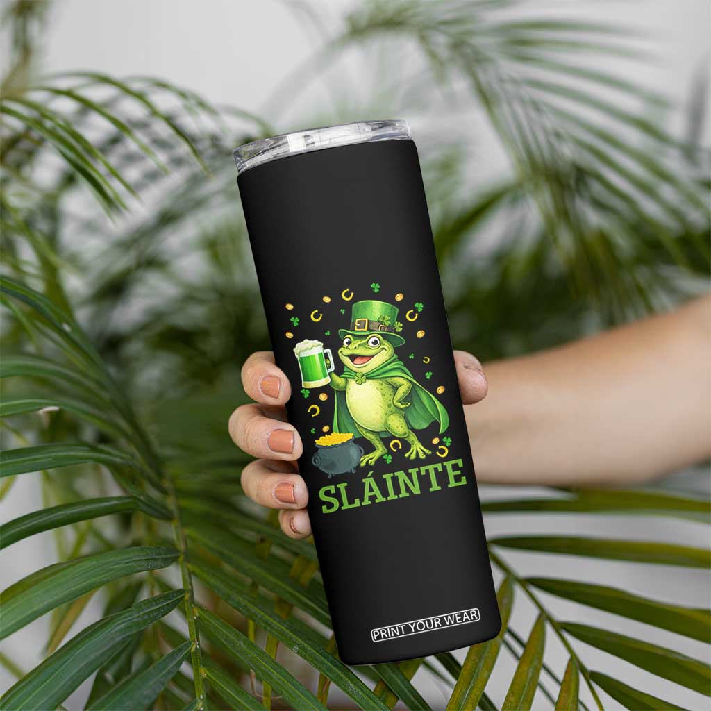 Funny Slainte Irish Frog Beer St Patricks Day Skinny Tumbler TS12 Print Your Wear