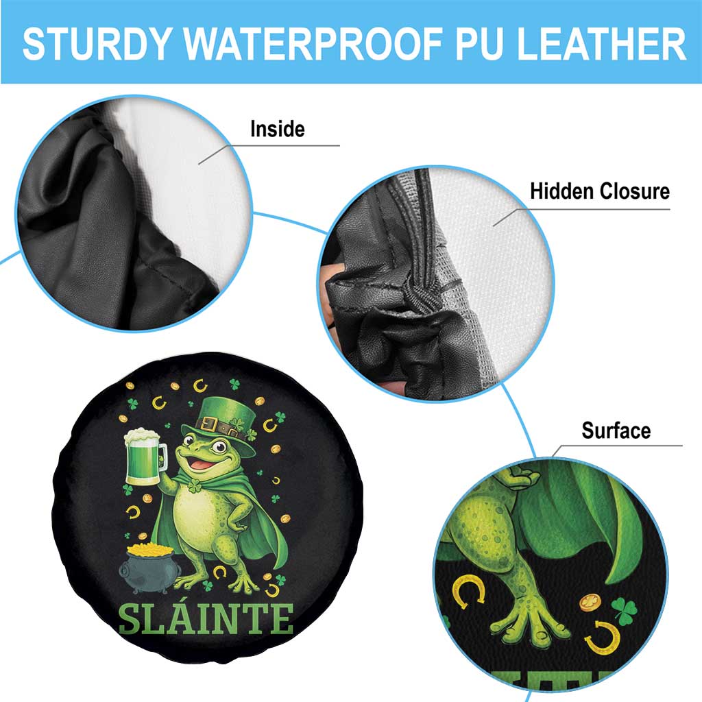 Funny Slainte Irish Frog Beer St Patricks Day Spare Tire Cover TS12 Print Your Wear