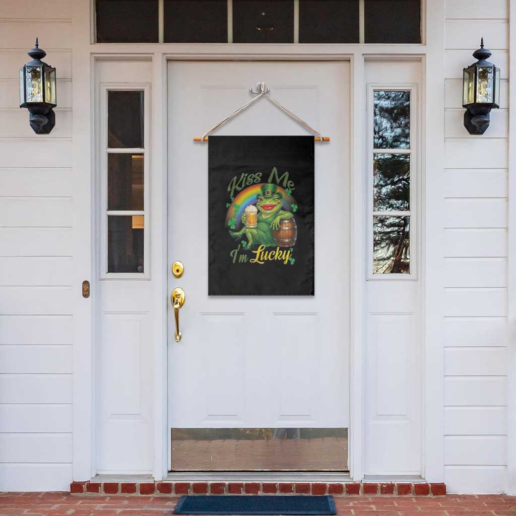 Funny Kiss Me I Am Lucky Garden Flag St Patricks Day Frog TS12 Print Your Wear