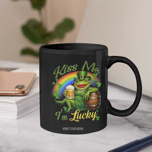 Funny Kiss Me I Am Lucky Coffee Mug St Patricks Day Frog TS12 Print Your Wear