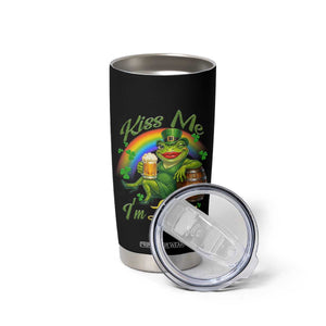 Funny Kiss Me I Am Lucky Tumbler Cup St Patricks Day Frog TS12 Print Your Wear