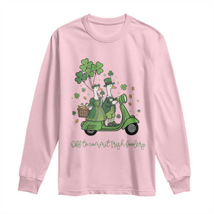 Funny Silly Irish Goose Long Sleeve Shirt Off To Commit Irish Foolery TS12 Light Pink Print Your Wear