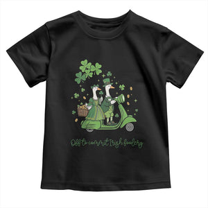 Funny Silly Irish Goose Toddler T Shirt Off To Commit Irish Foolery TS12 Black Print Your Wear