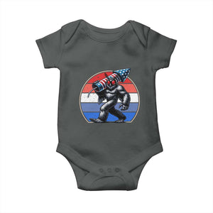Funny Patriotic Mothman Baby Onesie West Virginia Cryptid Lover Gift TS12 Dark Heather Print Your Wear