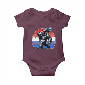 Funny Patriotic Mothman Baby Onesie West Virginia Cryptid Lover Gift TS12 Maroon Print Your Wear