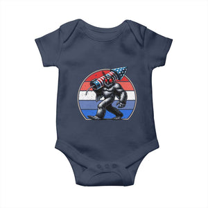 Funny Patriotic Mothman Baby Onesie West Virginia Cryptid Lover Gift TS12 Navy Print Your Wear