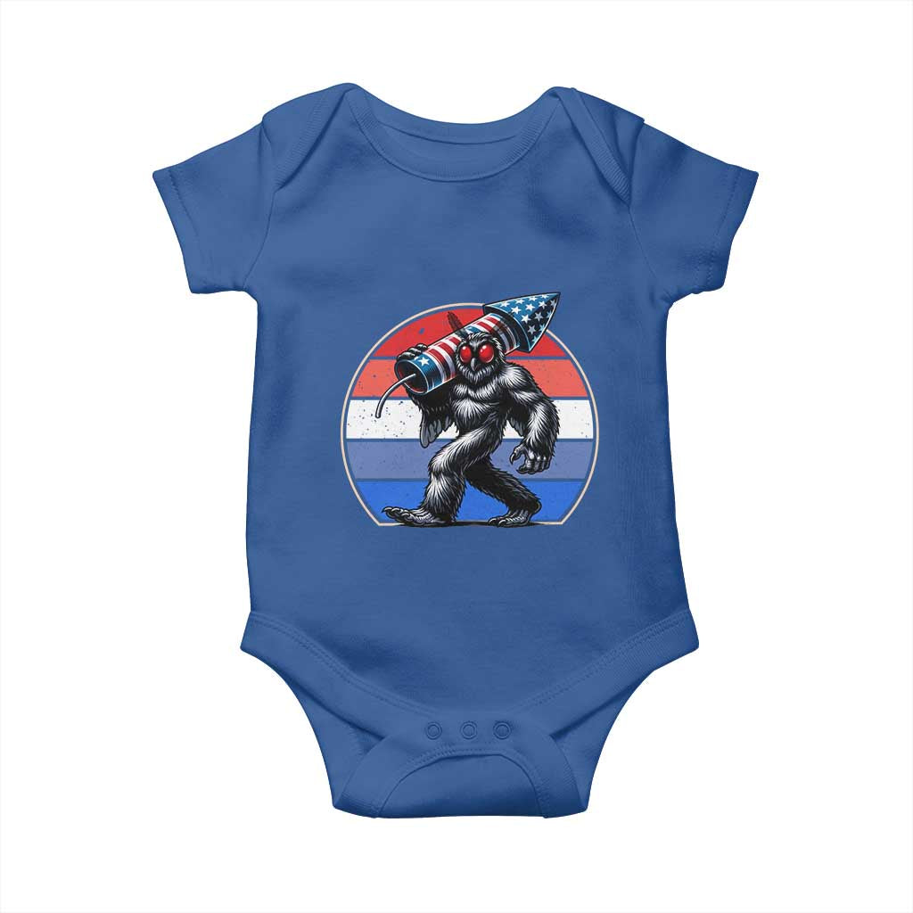 Funny Patriotic Mothman Baby Onesie West Virginia Cryptid Lover Gift TS12 Royal Blue Print Your Wear