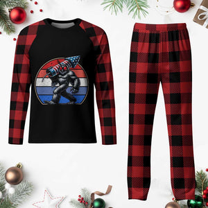 Funny Patriotic Mothman Plaid Pajama Set West Virginia Cryptid Lover Gift TS12 Buffalo Plaid Print Your Wear