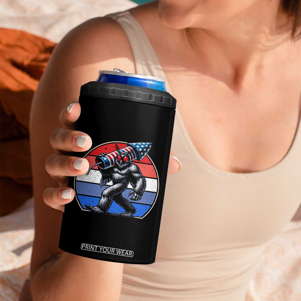 Funny Patriotic Mothman 4 in 1 Can Cooler Tumbler West Virginia Cryptid Lover Gift TS12 Print Your Wear