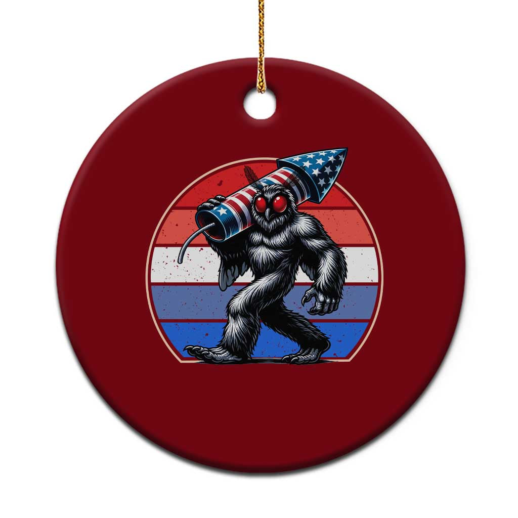Funny Patriotic Mothman Ceramic Ornament West Virginia Cryptid Lover Gift TS12 1pc Red Print Your Wear