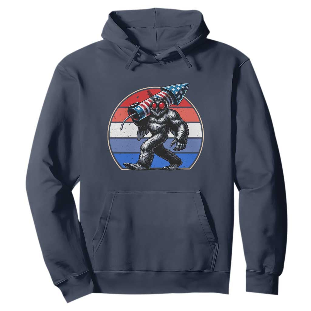 Funny Patriotic Mothman Hoodie West Virginia Cryptid Lover Gift TS12 Navy Print Your Wear