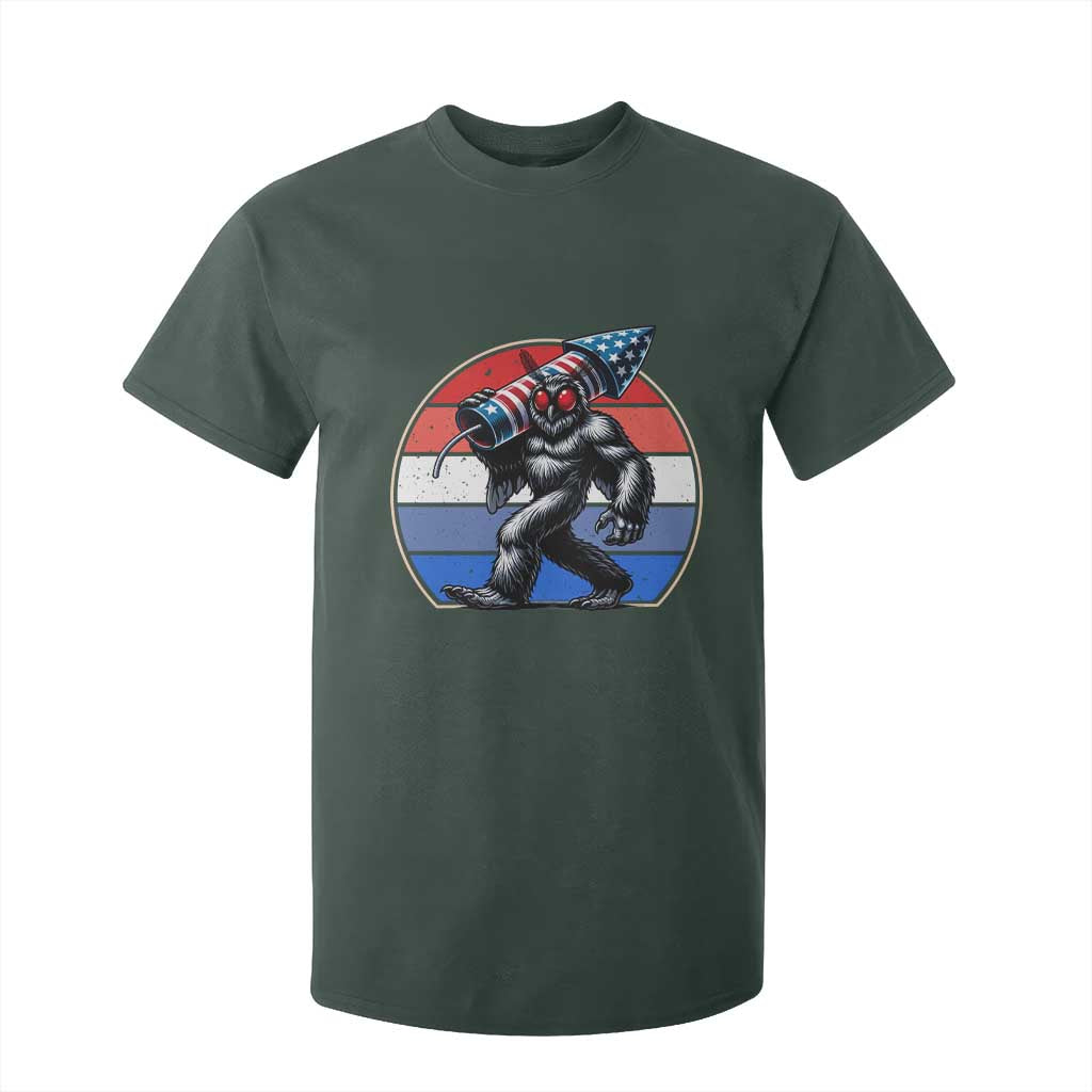 Funny Patriotic Mothman T Shirt For Kid West Virginia Cryptid Lover Gift TS12 Dark Forest Green Print Your Wear