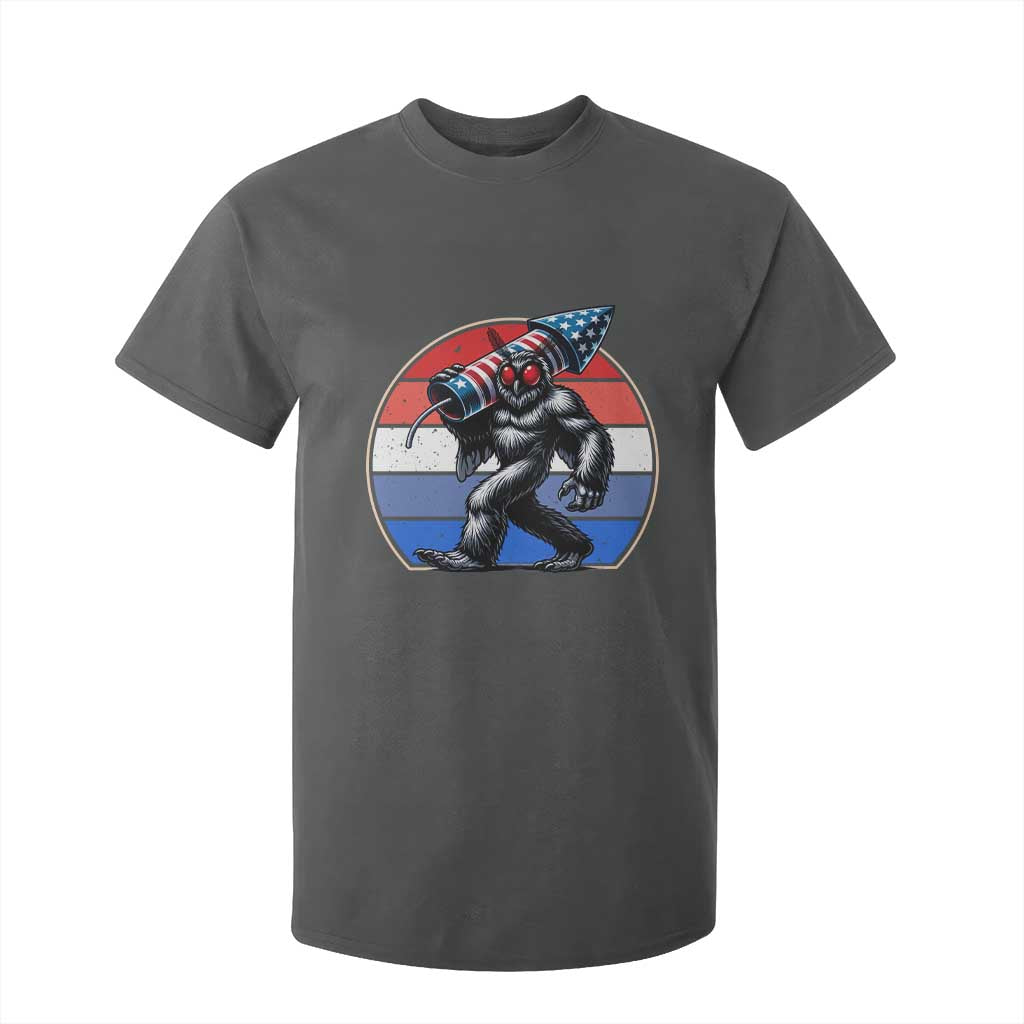 Funny Patriotic Mothman T Shirt For Kid West Virginia Cryptid Lover Gift TS12 Dark Heather Print Your Wear