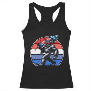 Funny Patriotic Mothman Racerback Tank Top West Virginia Cryptid Lover Gift TS12 Black Print Your Wear