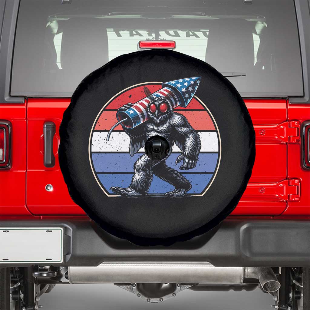 Funny Patriotic Mothman Spare Tire Cover West Virginia Cryptid Lover Gift TS12 Black Print Your Wear