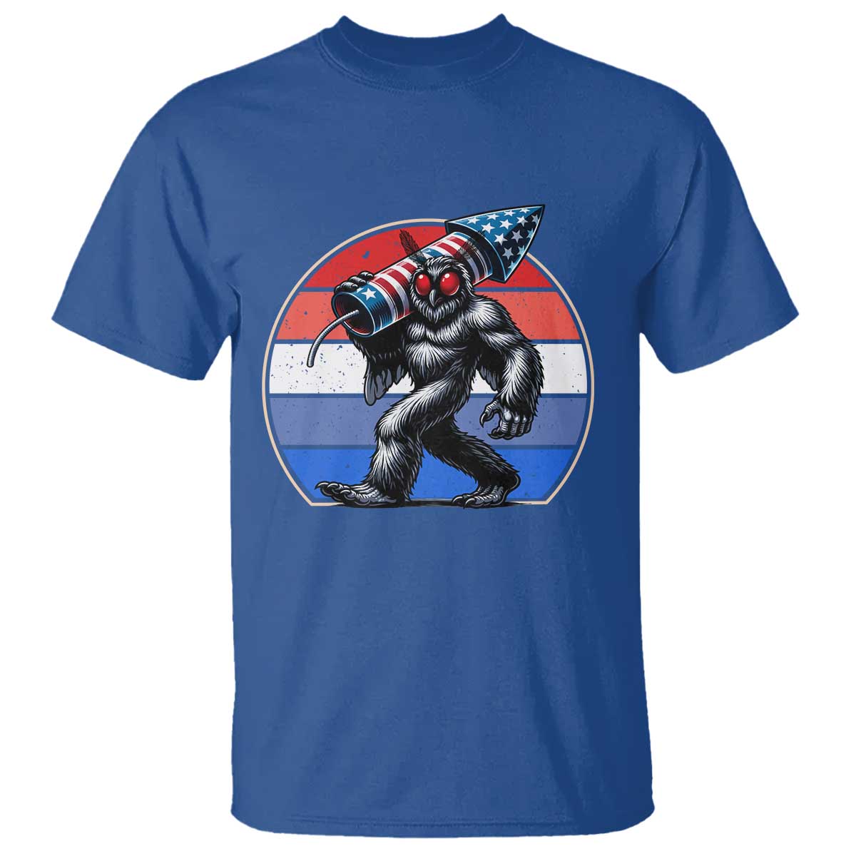 Funny Patriotic Mothman T Shirt West Virginia Cryptid Lover Gift TS12 Royal Blue Print Your Wear