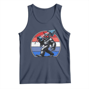 Funny Patriotic Mothman Tank Top West Virginia Cryptid Lover Gift TS12 Navy Print Your Wear