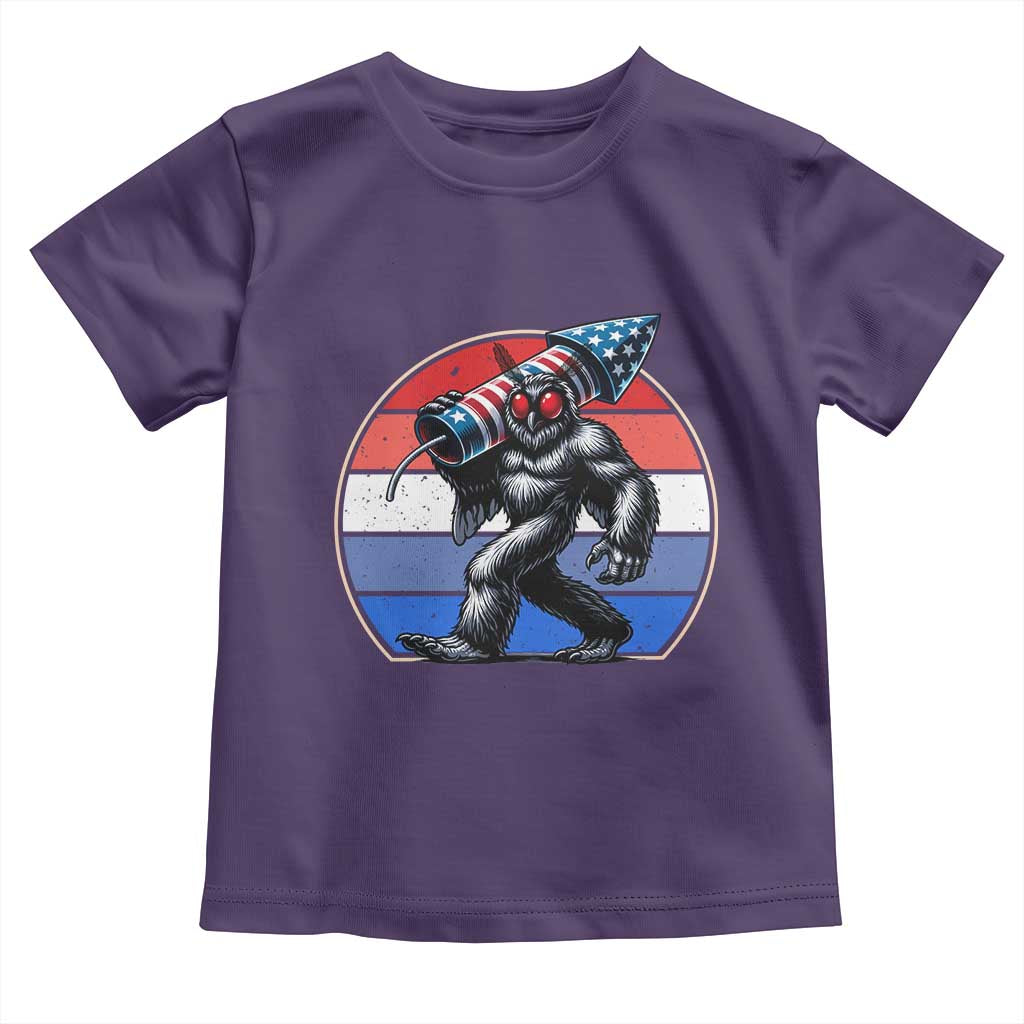 Funny Patriotic Mothman Toddler T Shirt West Virginia Cryptid Lover Gift TS12 Purple Print Your Wear