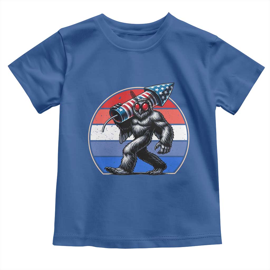 Funny Patriotic Mothman Toddler T Shirt West Virginia Cryptid Lover Gift TS12 Royal Blue Print Your Wear