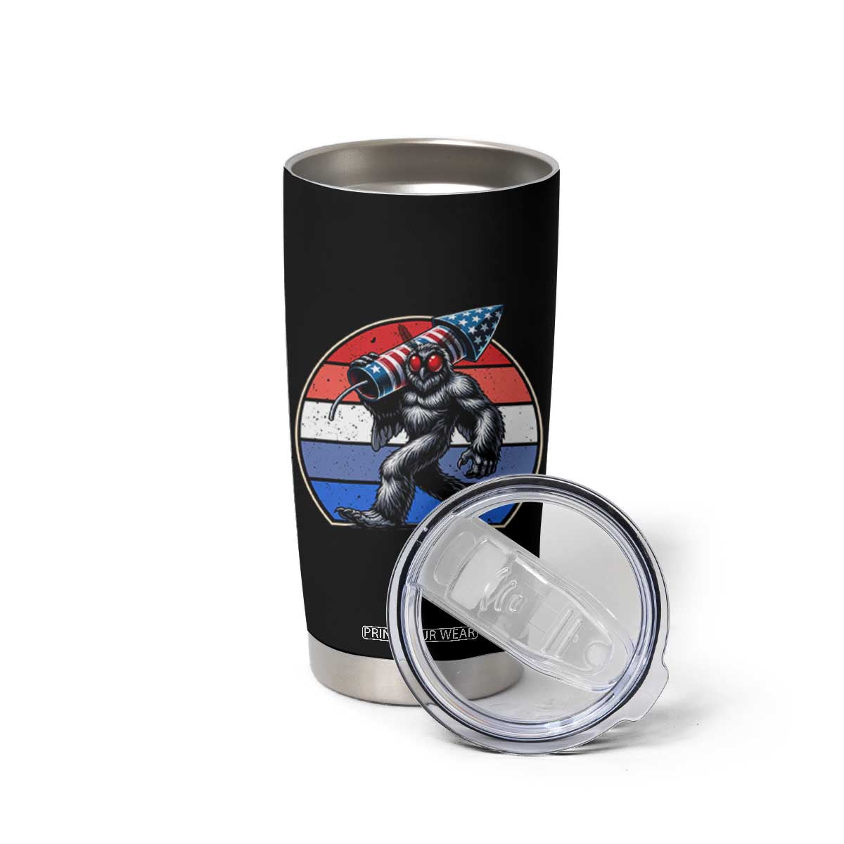 Funny Patriotic Mothman Tumbler Cup West Virginia Cryptid Lover Gift TS12 Print Your Wear