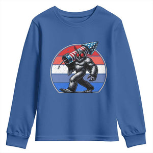 Funny Patriotic Mothman Youth Sweatshirt West Virginia Cryptid Lover Gift TS12 Royal Blue Print Your Wear