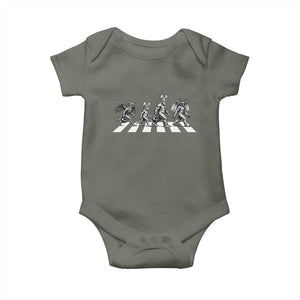 Funny Easter Cryptid Walk Baby Onesie Bigfoot Mothman Jersey Devil Chupacabra TS12 Military Green Print Your Wear