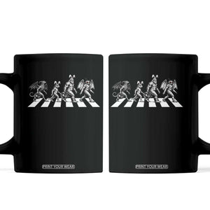 Funny Easter Cryptid Walk Coffee Mug Bigfoot Mothman Jersey Devil Chupacabra TS12 Black Print Your Wear
