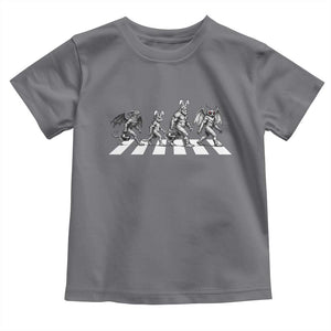 Funny Easter Cryptid Walk Toddler T Shirt Bigfoot Mothman Jersey Devil Chupacabra TS12 Charcoal Print Your Wear
